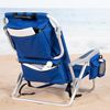 AKTIVE Strandstuhl, klappbar, Höhe XXL, 50 x 53 x 78 cm, 5 Positionen, Blau, Traglast 110 kg, inkl. gepolstertem Kissen, Tragegriffe, Taschen, Thermotasche, Polyestergewebe (62353) Bild 5