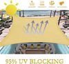Dripex Sonnensegel wasserdicht Sonnenschutz Set 3X5 m inkl Befestigungsseile Rechteckig Polyester Imprägniert 95% UV Schutz Windschutz Wetterschutz für Balkon Garten Terrasse - Sand Bild 2