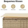 vidaXL 12-tlg. Garten-Sofagarnitur mit Kissen Beige Poly Rattan 3250367 Bild 5