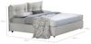 Talamo Italia - Doppelbett Miriam, Bettkasten mit Stoffbezug, 100 % Made in Italy, Öffnung vorne, geeignet für Matratzen 120x190 cm, weiß Bild 2