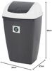 Urban Living 25 Liter Mülleimer Abfalleimer mit Deckel 34348 Dunkelgrau Bild 2