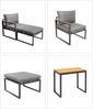 Dehner Gartenlounge-Set Balkonset Padua inkl. Polster, 5-teilig, Vielseitiges Gartenmöbelset als Gartenliegen oder Lounge anwendbar Bild 2