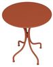 Vente-unique - MIRMANDE Garden dining set Metall Rot - B 60 cm x H 70 cm x L 60 cm Bild 4