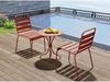 Vente-unique - MIRMANDE Garden dining set Metall Rot - B 60 cm x H 70 cm x L 60 cm Bild 2
