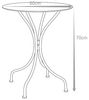 Vente-unique - MIRMANDE Garden dining set Metall Rot - B 60 cm x H 70 cm x L 60 cm Bild 3