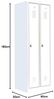 Steelboxx Spind Garderobenschrank Stahlschrank Metallschrank Kleiderspind 180 x 60 x 50 cm Weiß 2 Abteile 510127 Bild 2