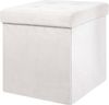 HOME DECO FACTORY Faltbare Polyester-Hocker-Truhe, 37.5 x 37.5 x 37.5 cm, Beige Bild 1