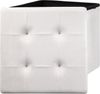 HOME DECO FACTORY Faltbare Polyester-Hocker-Truhe, 37.5 x 37.5 x 37.5 cm, Beige Bild 5