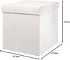 HOME DECO FACTORY Faltbare Polyester-Hocker-Truhe, 37.5 x 37.5 x 37.5 cm, Beige Bild 3