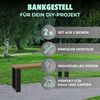 HAGO Tischbein HAGO24 Bankgestell & Tischgestell Grau 30x43cm robuste Tisch & Bank Bild 2