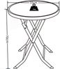 VCM Gartentisch Sonlas, Schwarz, 70x55x55 cm Bild 4