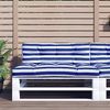 vidaXL Palettenkissen Blau Weiß Gestreift 120x40x12 cm Stoff 360638 Bild 2