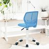 FurnitureR Moderner Bürostuhl, Computersitz, verstellbar, Drehstuhl ohne Armlehne, Arbeitszimmer für Kinder, Büro, Zuhause, Blau, Metall, 38.5CM x40CM x75-87CM Bild 2