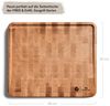 BURNHARD® Schneidebretter Set - 2 Küchenbretter, magnetisch zusammensetzbar, 1x Eichenstirnholz & 1x Kunststoff, Cutting Board mit Saftrille, zweiteiliges Kombi-Schneidebrett – 38 cm x 32 cm - Braun, Schwarz - #944217 Bild 2