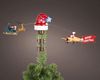 Christbaumspitze mit fliegendem Weihnachtsschlitten Flugzeug Bewegung Musik LED Bild 4