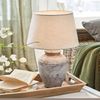 Mirabeau Tischleuchte Tischlampe Mosnay beige/antikgrau Bild 2