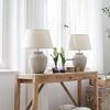 Mirabeau Tischleuchte Tischlampe Mosnay beige/antikgrau Bild 3