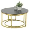 Couchtisch Joel - Marmoroptik Schwarz / Gold - 2-teilig Bild 3