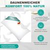 Canada Daunenkissen Daunenkissen Kopfkissen Soft Feeling, Füllung: 50% Daunen 50% Federchen, Bauchposition, Seitenposition, Rückenposition, weiches Liegegefühl, keine piksen Bild 2
