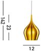 Pendelleuchte, Aluminium goldfarben, H 142 cm Bild 5