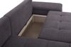 CAVADORE Schlafsofa Lina Ecksofa mit Schlaffunktion, Bettkasten, XL-Longchair und Steppung im Sitz / 290 x 85 x 163 / Flachgewebe: Dunkelgrau Bild 4