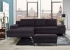CAVADORE Schlafsofa Lina Ecksofa mit Schlaffunktion, Bettkasten, XL-Longchair und Steppung im Sitz / 290 x 85 x 163 / Flachgewebe: Dunkelgrau Bild 2