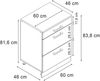 Küchenschrank für Dachschrägen R-Line Weiß Landhaus 60 cm ohne Schräge mit 3 Schubladen Vicco Bild 3
