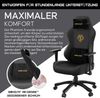 Anda Seat Phantom 3 Gaming Stuhl für Erwachsene – Ergonomisch PC Stuhl mit verstellbaren 2D Armlehnen, PVC-Leder, Kopfstütze & Lendenkissen, Bequemer Design, Belastbarkeit bis 90 kg, Schwarz Bild 4