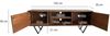 Lowboard Sheesham Massivholz 150x56x35cm TV-Kommode Steinoptik Weiß Modern Metallbeine Bild 4