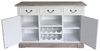 Grafelstein Kommode Sideboard BEACH HOUSE weiß braun mit Lamellentüren Kommode Hamptons Es Bild 2