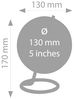 Premium Mini-Globus ‚Galilei‘ – 13 cm Weltkugel mit Metallring rot/silber Bild 4