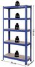 Songmics Schwerlastregal mit 5 Ablagen, Stahl / MDF, Blau, 150 x 30 x 75 cm Bild 3