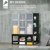 HOMCOM Kommode DIY-Kleiderschrank (Flexibler Schrank im Würfeldesign, 1 St, 2 große und 14 kleine Würfel), Schwarz, 145 x 46 x 162 cm Bild 5