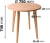 Krok Wood Esstisch runder Tisch Dresden aus Massivholz in Buche Bild 2