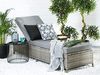 Gartenliege mit Kissen Grau TURIN Bild 2