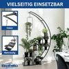 DanDiBo Blumenregal indoor 170 cm Hoch Metall Schwarz Halbrund 96585 Blumentreppe Groß Rund Pflanzenständer Modern Design Bild 3