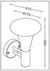 TRANGO LED Außen-Wandleuchte, 8000-LED IP44 LED Außenleuchte inkl. 1x E27 LED Leuchtmittel 3000K warmweiß *LISI* Wandleuchte aus Edelstahl gebürstet & Acryl - Außenbeleuchtung, Außenwandleuchte, Außenlampe, Gartenleuchte Bild 2