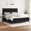vidaXL Boxspringbett mit Matratze Schwarz 180x200 cm Stoff 3142115 Bild 2