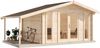 Alpholz Gartenhaus Mirko Modern mit Schleppdach Gartenhaus aus Holz Holzhaus mit 40 mm Wandstärke inklusive Schleppdach Blockbohlenhaus mit Montagematerial Bild 3