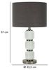 Dmora Tischlampe Bunajska Weiß Lampenschirm Fassung e45 Bild 3