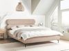 Bett mit Lattenrost Bouclé LESSAY 160 x 200 cm Taupe Bild 2