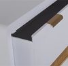 DRW Kommode mit 3 Schubladen aus MDF und Rattan in Weiß und Natur 80 x 40 x 82 cm, estandar Bild 5