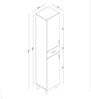 Dmora Hochschrank Arkab 35 x 31,3 x 179 cm Weiß 4 Regale, 6 Fächer Bild 3
