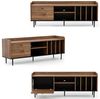 Lomadox Wohnzimmer-Set VAREDO-132, (Mega-Spar-Set, 3-St, 3-tlg), Eiche Nb. Vintage Lowboard Wandboard und Highboard 255/180/40 cm Bild 5