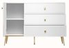Wohnzimmer-Set Goldin 5tlg Wohwand Couchtisch weiß Gold Front Hochglanz Bild 4