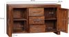 Wohnling MUMBAI Sideboard Massivholz Sheesham, 3 Schubladen 2 Türen, Landhaus-Stil Bild 3