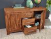 Wohnling MUMBAI Sideboard Massivholz Sheesham, 3 Schubladen 2 Türen, Landhaus-Stil Bild 5