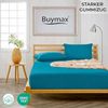 Buymax Spannbettlaken 180x200 cm Baumwolle 100% Spannbetttuch Bettlaken Jersey, Matratzenhöhe bis 25 cm, Farbe Petrol Bild 2