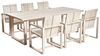 Beliani 'AZZANELLO' Gartenmöbel Set, 6-Sitzer, Akazienholz cremeweiß Bild 1