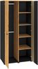 Kleiderschrank Colt Garderobenschrank 92x55x190cm schwarz Craft Gold Eiche Premium Steel Bild 4